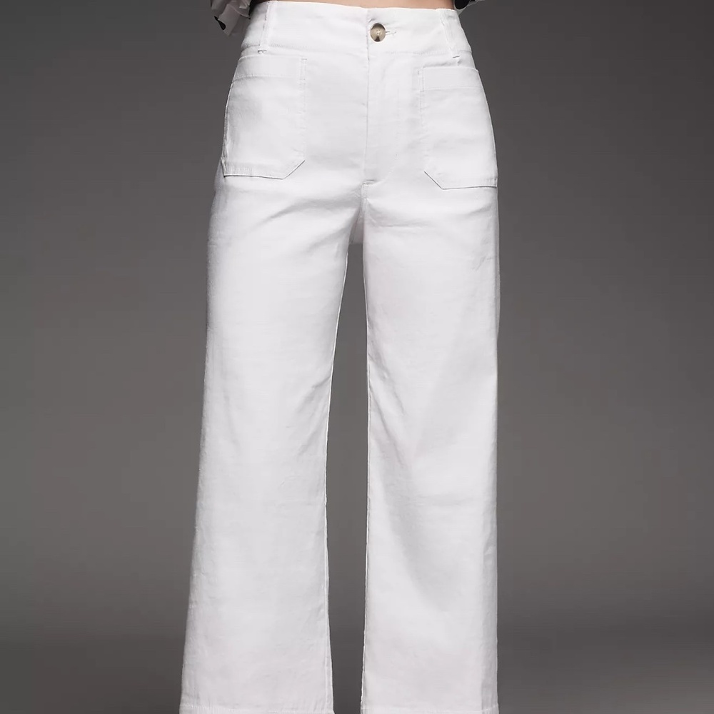 Maeve for Anthropologie white pants
